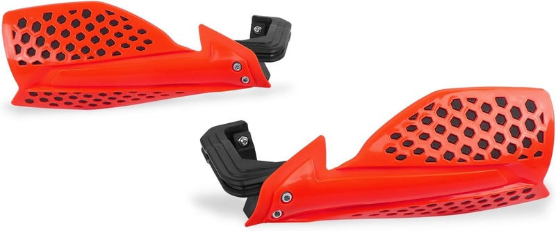HAONEL Universal Dirt Bike Handguards 7/8" 22mm Plastic Motorcycle Handlebar Lever Hand Protector Accessories for Off-Road Motocross Enduro ATV Pit Bike(Red and Black) - Image 1